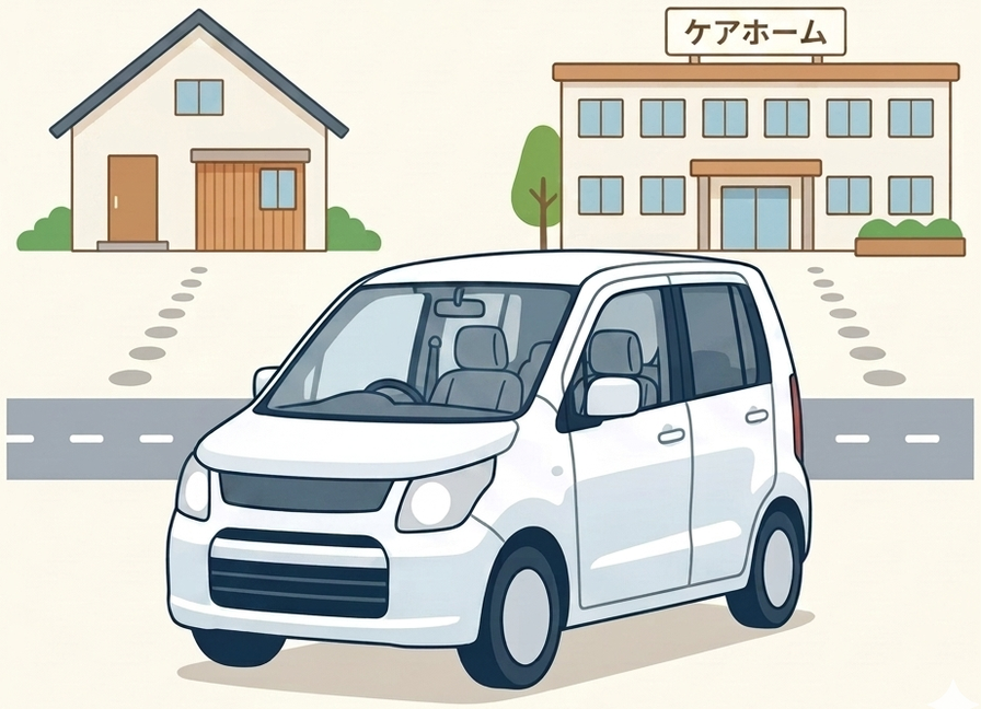 自宅への訪問イラスト